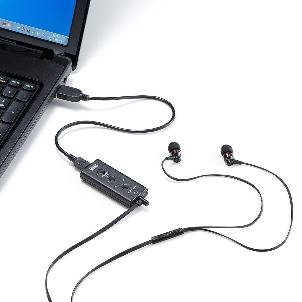 Sanwa Supply USB Audio Conversion Adapter (for 4-pole Headset) MM-ADUSB4