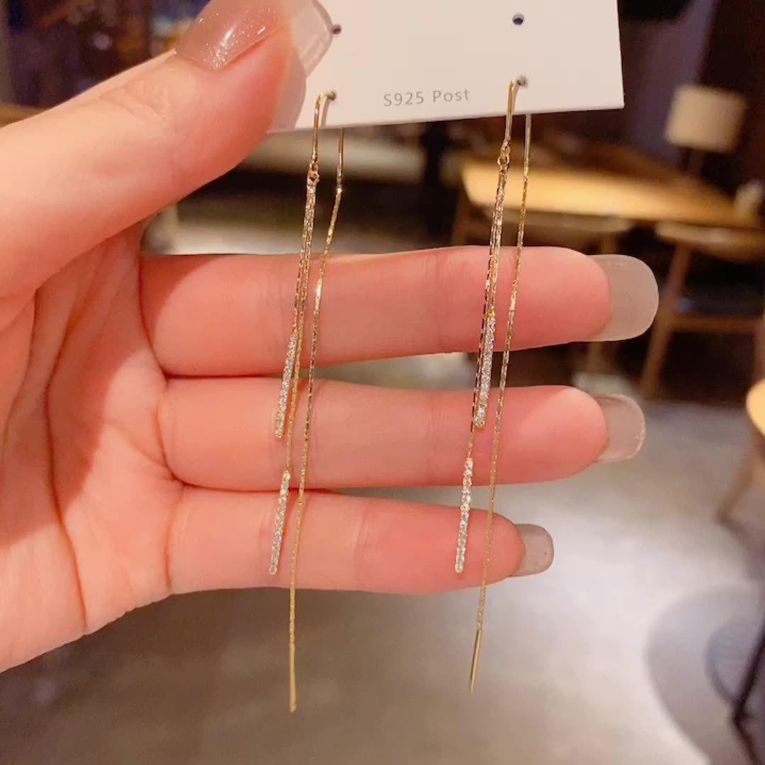 

Кисточка Кошачий глаз Цепочка для уха Тренд 2024: Элегантные длинные серьги с дизайном «легкая роскошь»