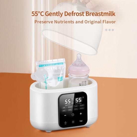 Baby Bottle Warmer Fast Milk Dryer And Sterilizers for Breast Milk Food LED Touch Screen Auto Shutoff BPA-Free Safe Milk Warmer for Infants
