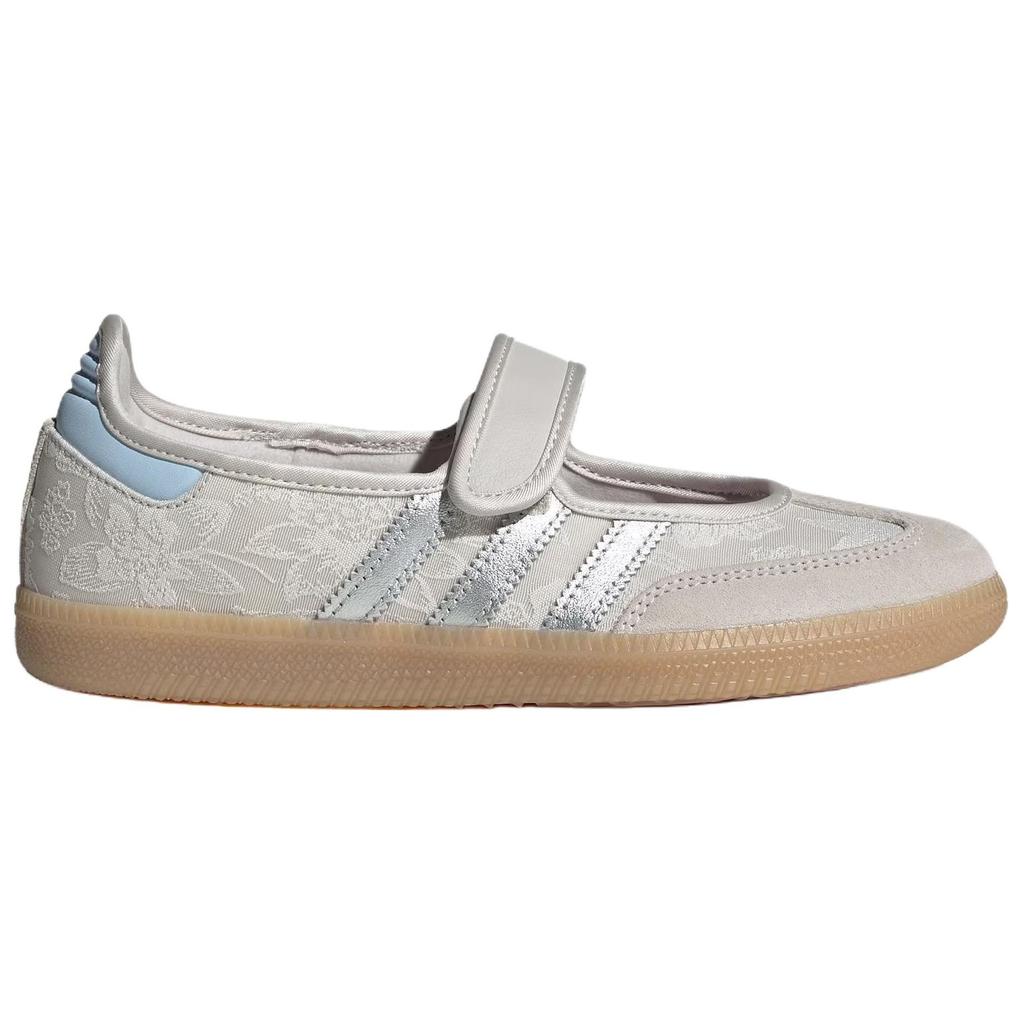 Adidas Originals X Liberty London Samba Jane Comfortable Versatile Flat Mary Jane Shoes Women shoes Gray IH6978