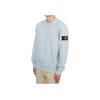 Stone Island Classic Crew Neck Logo Badge Long Sleeve Pullover Sweatshirt Unisex sweatshirt Frost-Blue 801563051-V0041