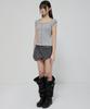 Peulleeoeob Lace Sleeve Top (Fl-112_Gray)