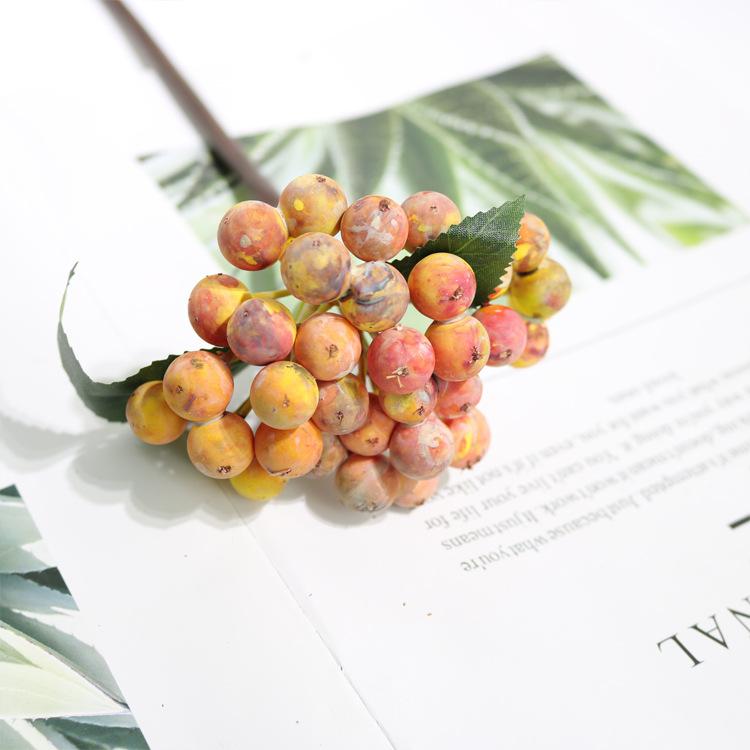 

1 шт. имитация ягод искусственные ягоды гроздь ветка рождественское украшение цветочная композиция DIY аксессуары украшение дома оранжевый