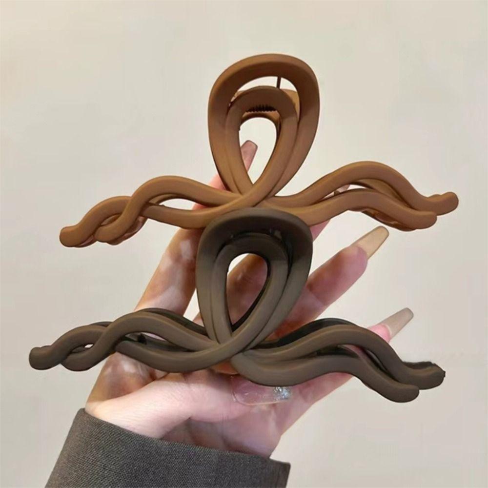 Acrylic Wave Cross Hair Claw Hair Accessories Headwear Vintage Shark Clip  Women