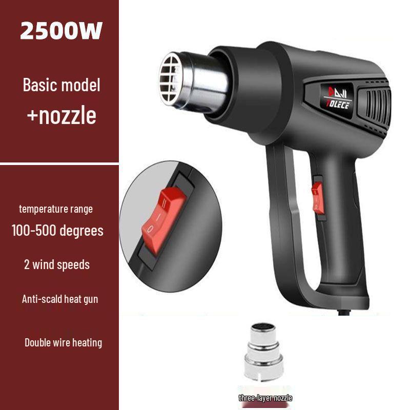 

Adjustable Temperature Hot Air Gun for Car Wrapping and Heat Shrink, Small High Power Industrial Blower Flame Gun.