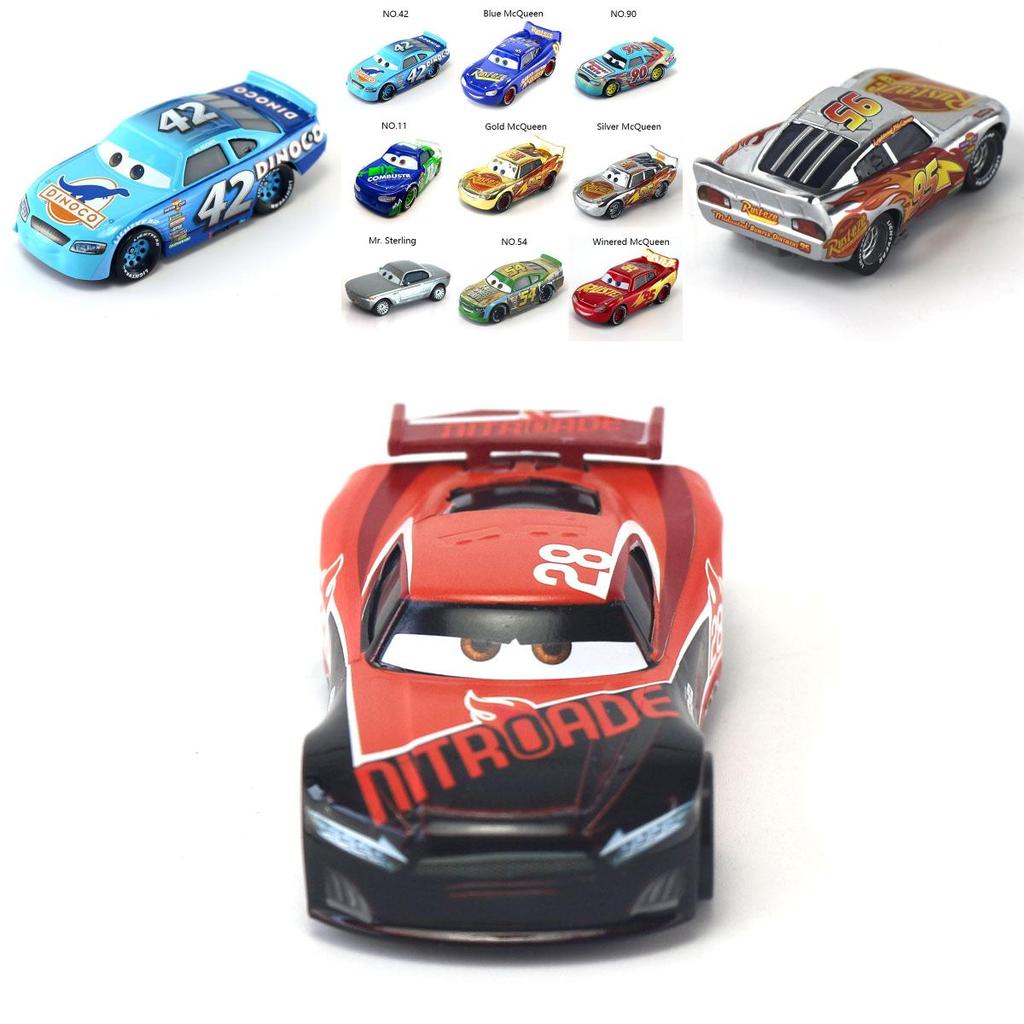 Disney Cars 95 Dinosaur Grey Mcqueen Alloy Children's Toy Car Model