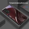 Water Flow Pattern For Samsung Galaxy S 8 9 10 20 Plus 21 FE 22 23 24 Ultra S7 Edge Black Tempered Glass Phone Case Hard Shell