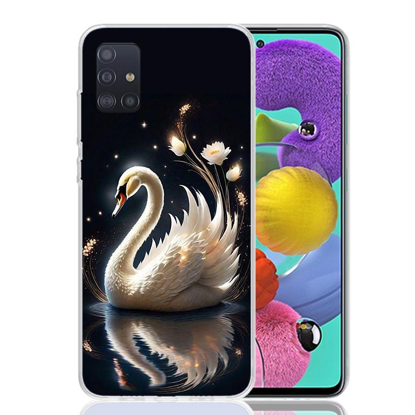 White Swan Grace Art Phone Case For Samsung Galaxy A52 A32 A22 A12 A02S A50S A30S A51 A31 AA71 Note 20 Ultra 10 S10 Plus Galaxy