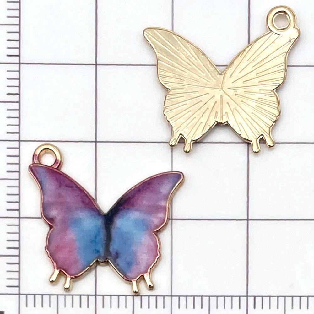 24 Colorful Enamel Alloy Butterfly Animal Charms for DIY Bracelets & Necklaces