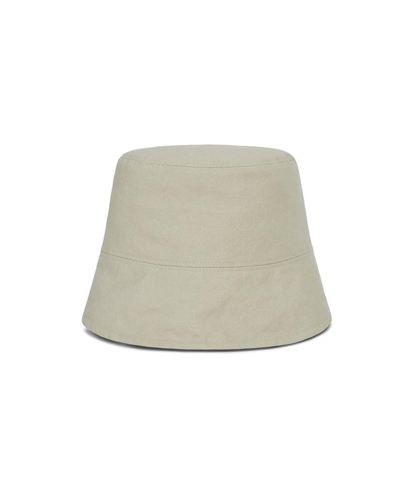 Bajal Va Curved 3D Logo Drop Bucket Hat Beige