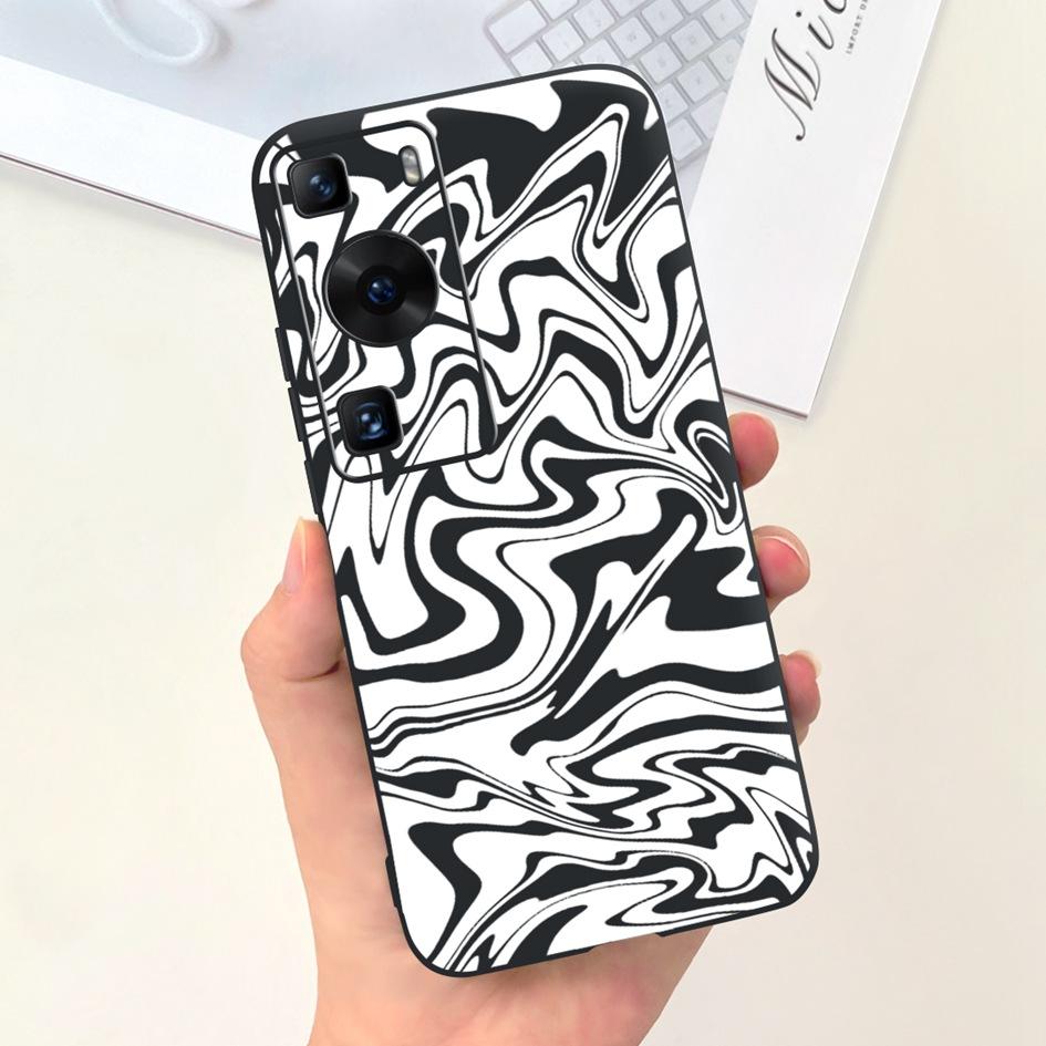 Für Huawei P60 Hülle Für Huawei P60 Pro Cover Mode Blume Weiches Silikon Handyhülle Für Huawei P60 Art Hülle P 60 P60Pro Fundas