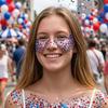 16G Hair Face Body Glitter Stick for Independence Day, Fourth of July Patriotic Red White Blue Glitter Stick, Makeup Accessory
