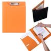 With Pen Holder PU Leather Writing Clip Metal Board Clip Document Organizer  Office