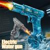 Simulated Firing and Recoil Electric Water Gun Toys Children Automatic Sensor Lights Water Pistol Summer Outdoor Beach Kids Toy