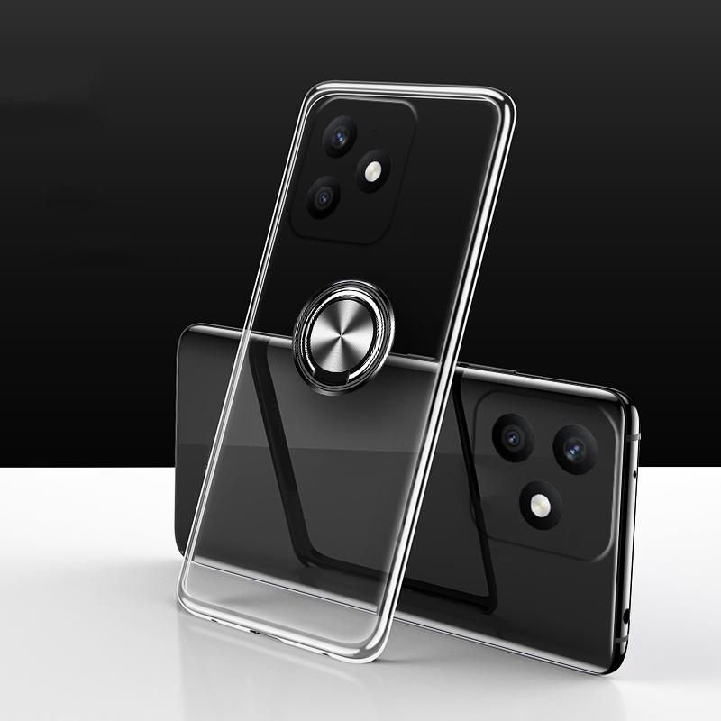 For Honor X8D Case Ring Holder Phone Case Ultra Thin Transparent Car Navigation Silicone Clear Cases For Honor X8D Phone Casing