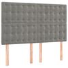 Vidaxl Letto Continentale Con Materasso, Grigio Chiaro, 140X190Cm, Velluto