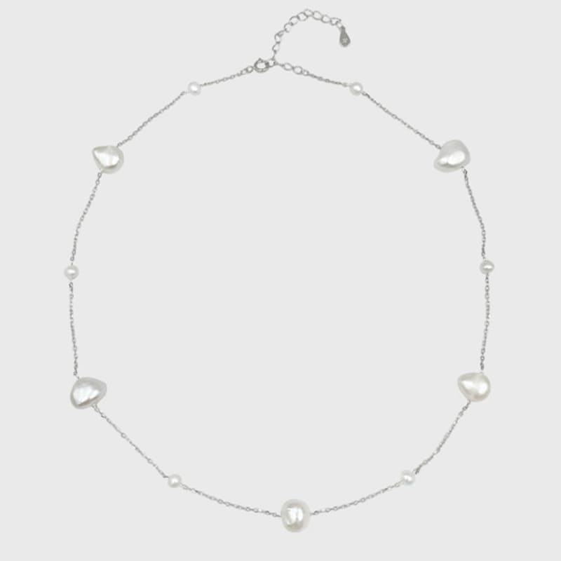 Jean Paul Clarisse [SILVER] True Freshwater Pearl Necklace JS-24-022N