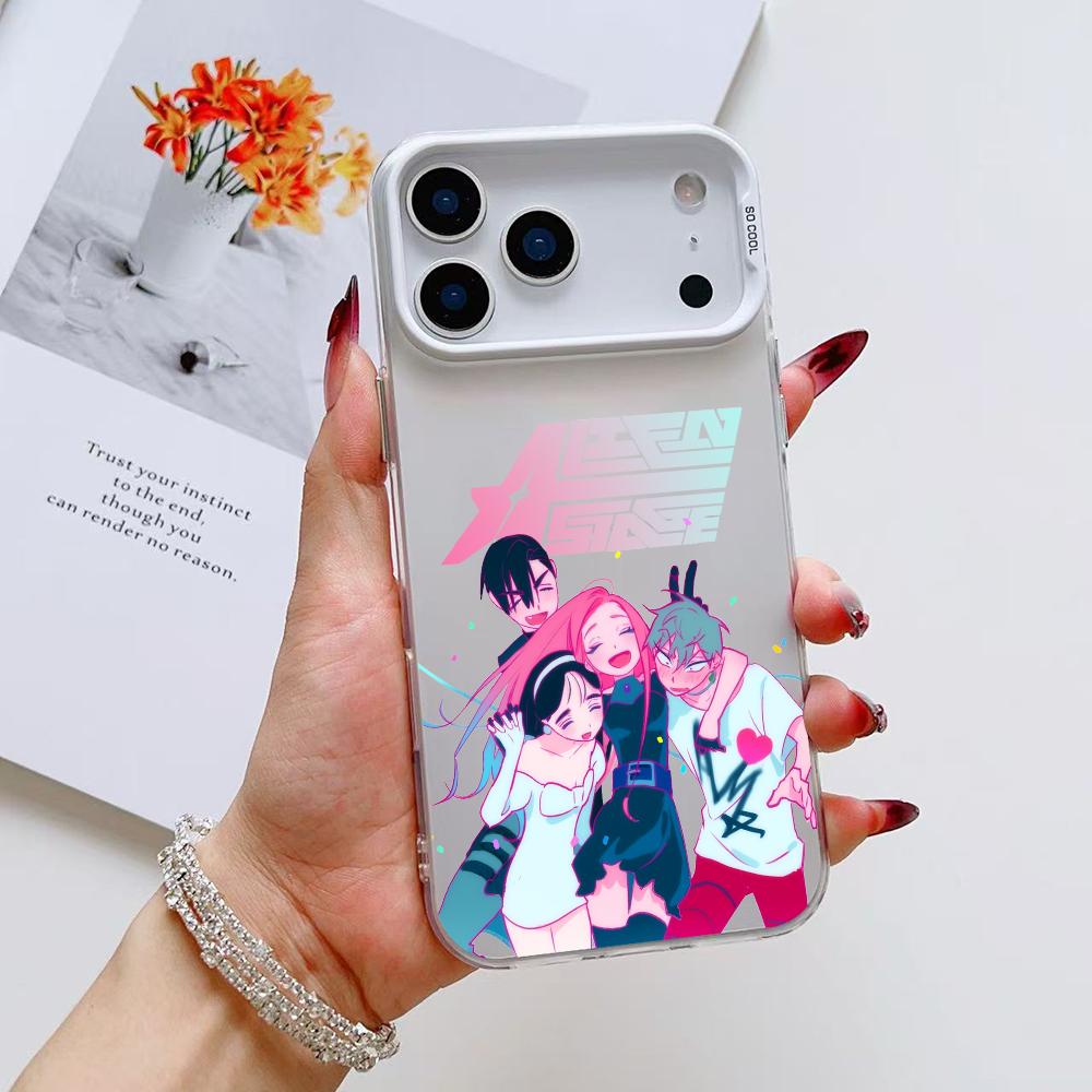 Anime A-ALIEN STAGE Phone Case For iPhone 17 16 15 14 13 12 11 Pro Max Air Matte Laser Aurora Shockproof Funda