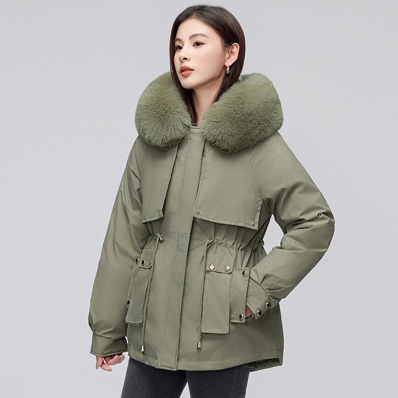 Short Pie Overcomes Women's Winter New Down Cotton Clothes Thickened and Fleece Large Size Warm Jacket