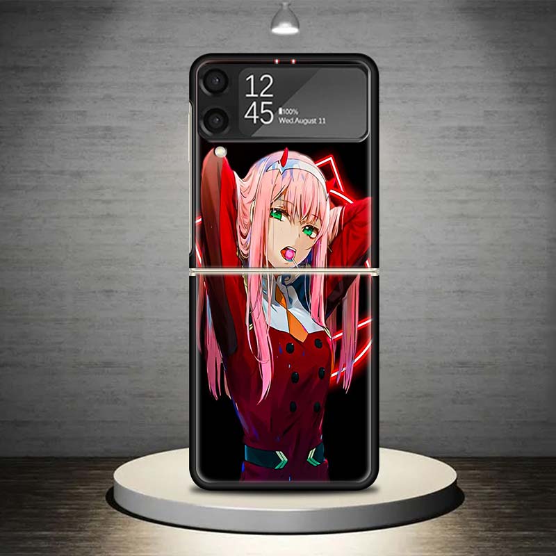 Darling In The FranXX Anime Phone Case For Samsung Galaxy Z Flip 7 6 5 4 3 5G Shockproof Cover Z Flip7 Flip6 ZFlip5 Flip3 Flip4