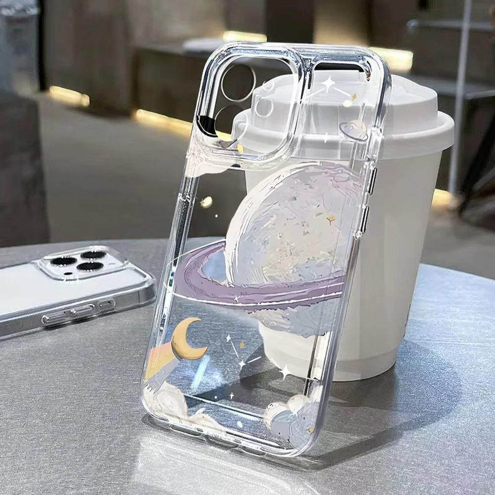 

Vintage Solar System Planets Pattern Phone Case for iPhone 17 16 15 14 13 12 11 16E Series Pro Max Plus Double Layer Protection iphone 17 Air