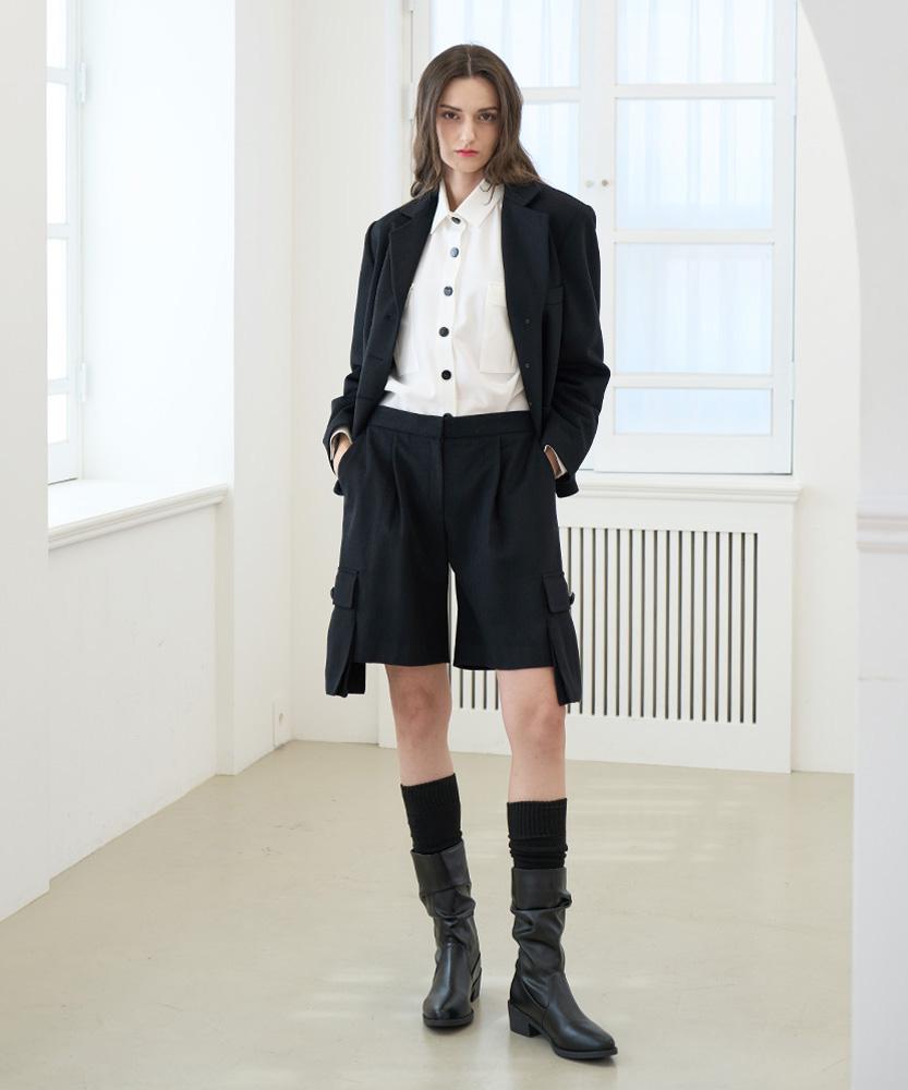 LBYL Wool Black Pocket Shorts