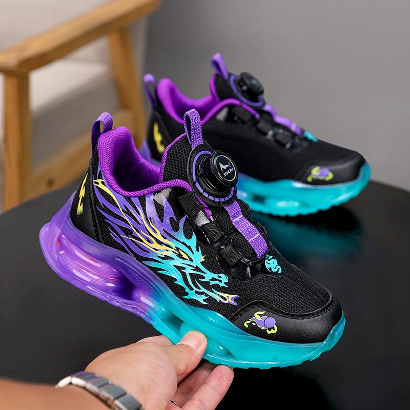 Jinjiang children's shoes mesh sports shoes Dragon Year new boys cushioning running shoes non-slip breathable soft-soled basketball shoes