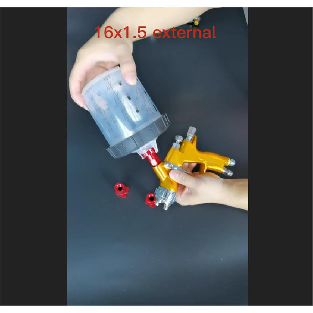 Spray Gun Cup Thread Adapter Connector Pot Joints Spray Gun Disposable M16*1.5mm