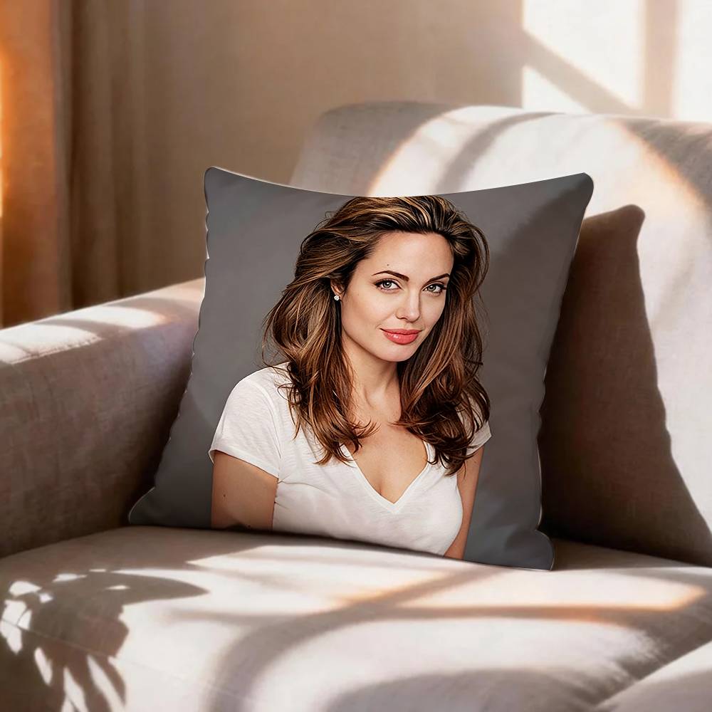 ActorAngelina JJolie Voight Pillow Case Pattern Printed Pillowcase For Living Room Sofa Cushion Cover