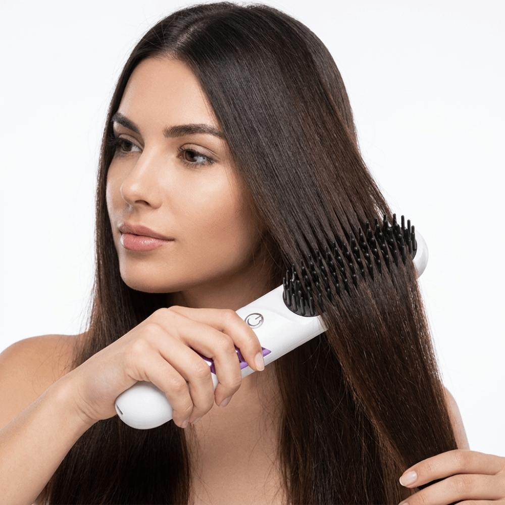 Wireless Hair Straightener Portable Ceramic Heating Comb Hair Styling Brush On The Go