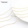 Multi Styles 14K Gold Plated Brass Necklace Chain Bulk for Jewelry Making Findings,DIY Jewelry Making Components Wholesale