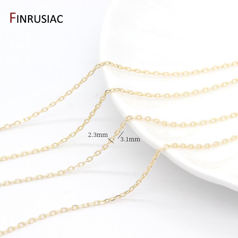 

Multi Styles 14K Gold Plated Brass Necklace Chain Bulk for Jewelry Making Findings,DIY Jewelry Making Components Wholesale 1 meter