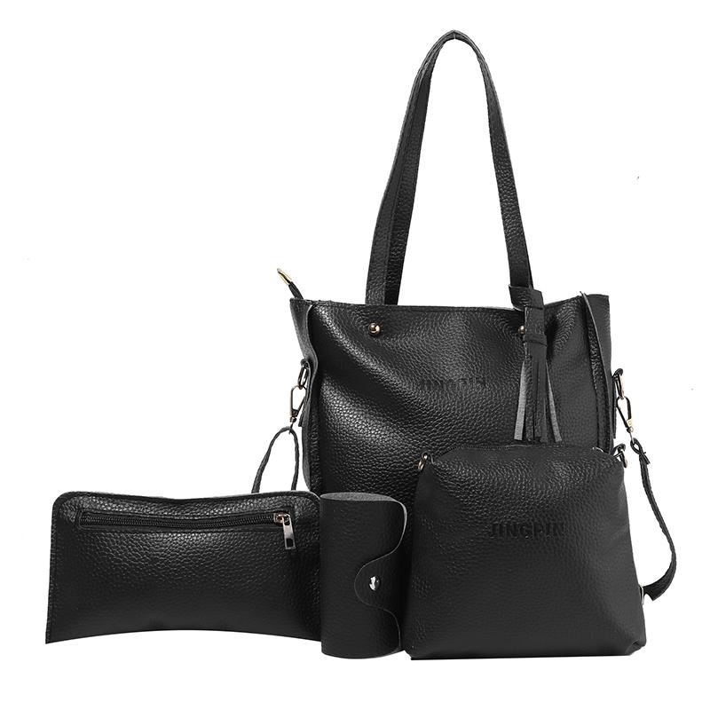 

Женская сумка Новая мода Набор из четырех предметов Сумка через плечо Сумка-мессенджер Кошелек Сумка-тоут Bolsa Feminina Роскошная сумка-мессенджер для девочек