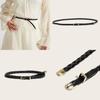Womens Fashion Woven Belt With Alloy Buckle And Pu Leather For Daily Casual