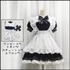 Socpuro Niedliches Maid Lolita Moe Kleid Schürze Maid Café Cosplay Schwarz und authentisches Maid Alltags-Schulkostüm Party Outfit, Lolita/Gothic Stil, + +