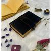 Black Leather Vintage Journal – Handmade Antique Diary with Wrap Closure & Deckle-Edge Pages – Grimoire Journal – Gift for men/women