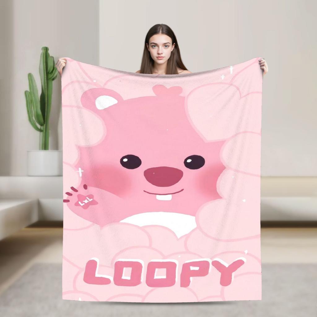 Loopy Pettys Crongs Eddys Pobys Cartoon Fuzzy blanket Pororos Throw blanket for Sofa Bedding Lounge 200x150cm Bedspreads