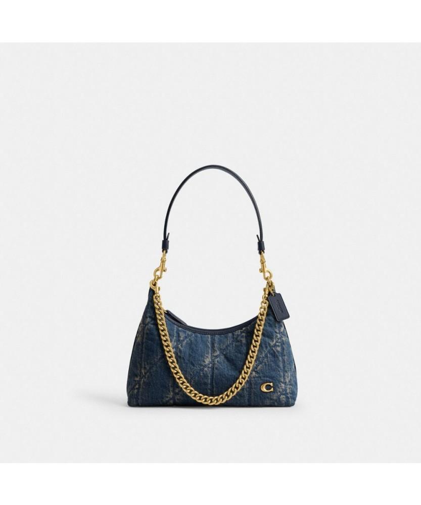 Coach Juliet Shoulder Bag 25 In Regenerative Cotton Denim With Quilting Cdz67 B4Ymw