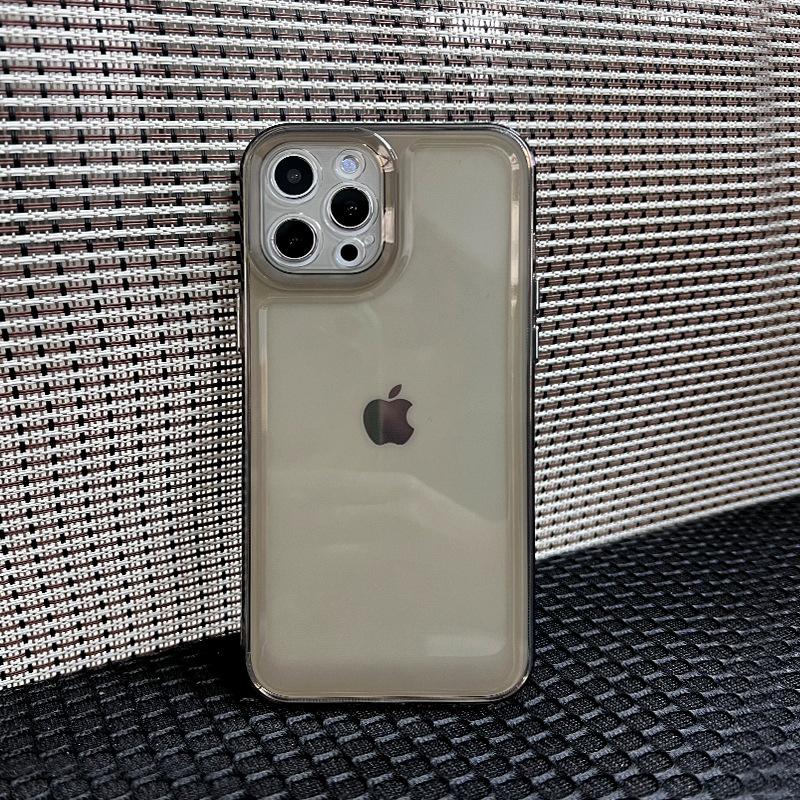 

Applicable To IPhone14 Mobile Phone Case 16promax Electroplating Button 12 Space Case 11 Black Transparent 15 Fine Hole Protection Case iPhone 7Plus/8Plus