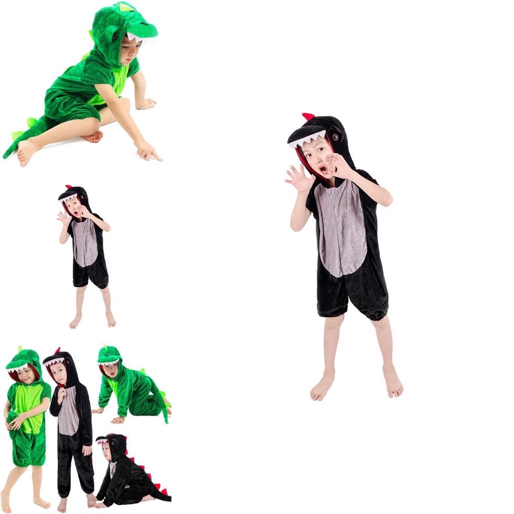 Eye-catching Childs Dinosaur Costume Crocodile Jumpsuit For Unisex Halloween Celebrations