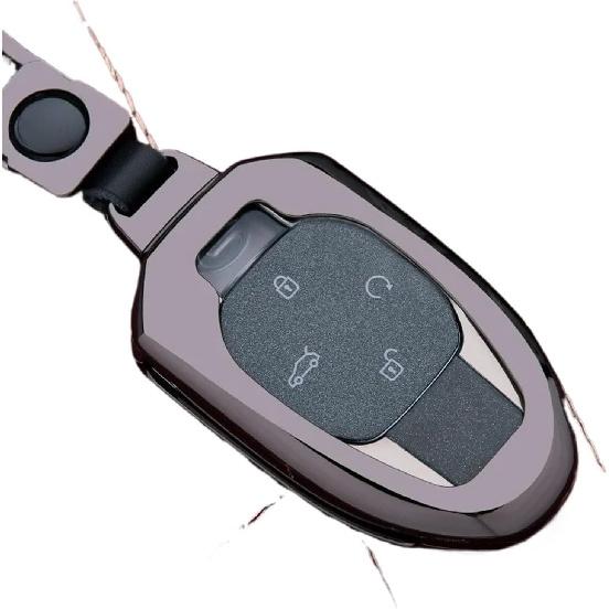 

Compatible for GAC Trumpchi GS7 GS8 GM8 GS5 GA6 GM6 GN8/ Empow Emkoo J15 J16 Car Alloy Remote Key Case Cover Shell Protector Accessories(Model 1) Model 1