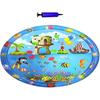 Pet Cooling Mat AntiScratch Cat Water Mat 39.37x39.37 Inches Inflatable Ice Pad With Pump Sensory Toy For Hot Weather