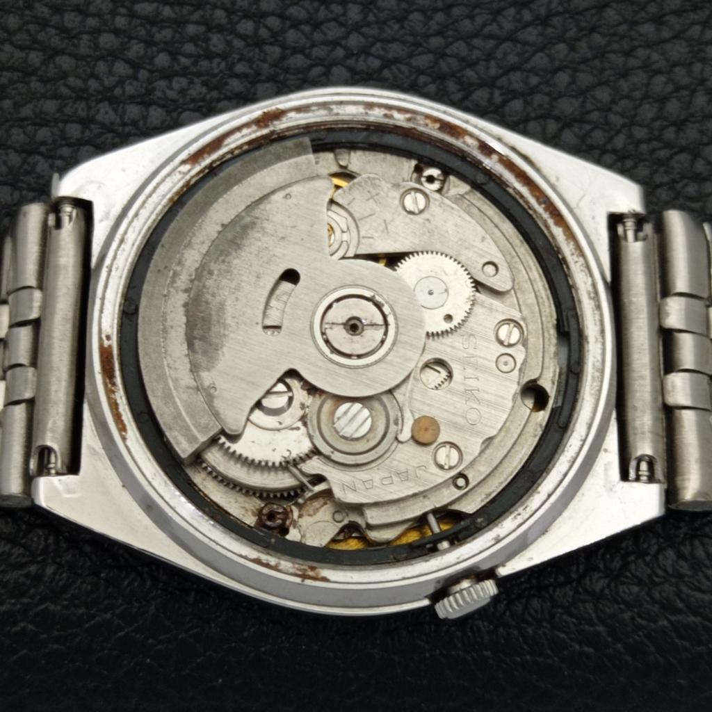 GENUINE VINTAGE SEIKO 5 AUTOMATIC 7019A JAPAN MENS BLUE DIAL WATCH A702347-5 R124-a702347