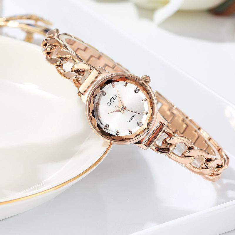 Fashion light small plate wind gradual change color watch women's personalized denim chain waterproof quartz watch