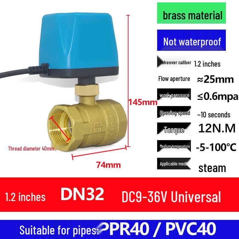Válvula de Bola de Control de Temperatura Electromagnética Solar: ADC 12V/24V/220V, Bidireccional/Tridireccional, Normalmente Abierto/Cerrado.