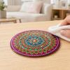8PCS Coasters, Colorful Wood with Non-Slip Coasters, Heat Insulation Waterproof Drink Holder, for Home Office Dining Table