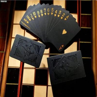 Schwarz Gold Wasserdichtes Spielkarten-Spielset Einzigartige Magie Dmagic Verpackung Sammlerstück für Brettspiel-Liebhaber und lustige Abende