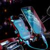 M11-A Motorcycle Wireless & QC3.0 USB Phone Mount Charger Qi 15W Handlebar Rear-View Mirror Cellphone Holder 360 Rotation for 3.5-6.5 Inch Smartphones