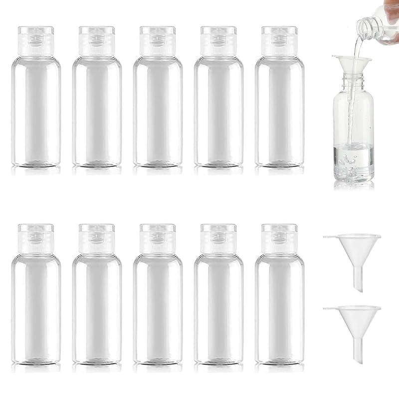 

PAVIKE travel bottle small bottles Travel [30ml Set of 12] Subdivided containers carry transparent travel bottle leak proof design Comes with 2 small