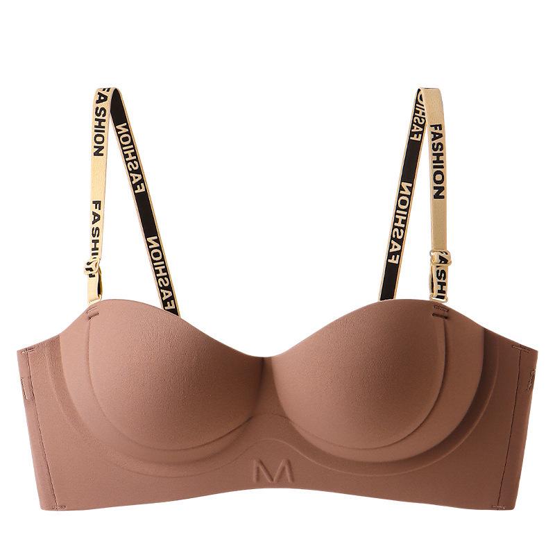 

Strapless Non-Slip Seamless Half-Cup Bra for Women with Small Busts Extra Large